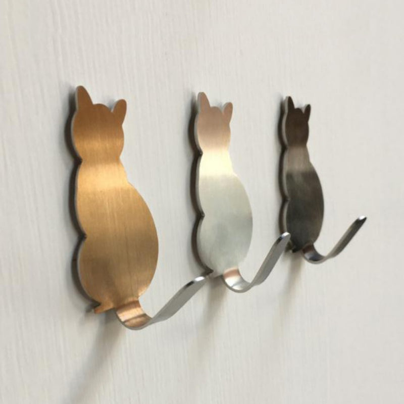 Ganci autoadesivi con motivo a gatto