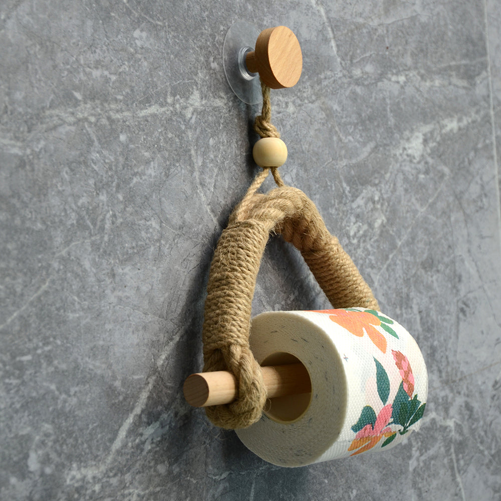 Porta asciugamani in corda antica