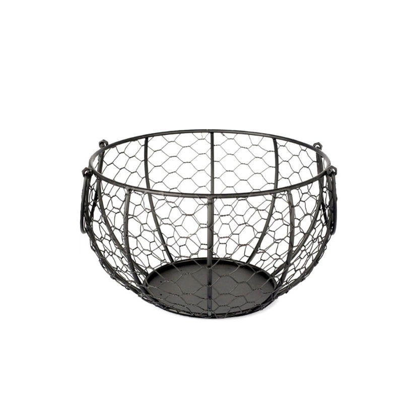 Cesto Portauova In Metallo, Diametro 25 Cm, Altezza Regolabile 18-32 Cm, Contenitore Per Uova Da Cucina, Grigio