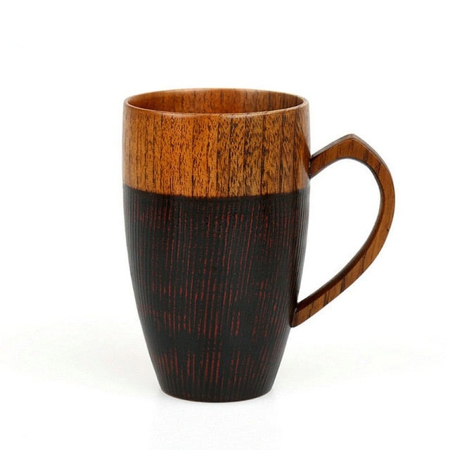 Tazza di legno fatta a mano naturale