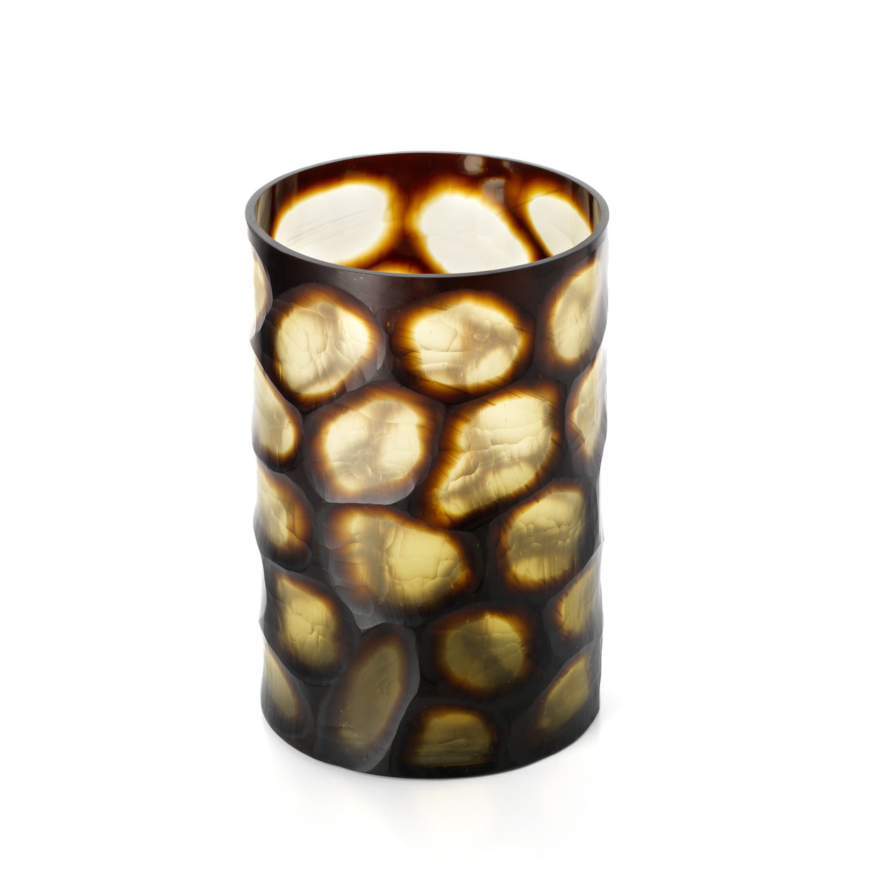 Glass vase in XL size on a white background