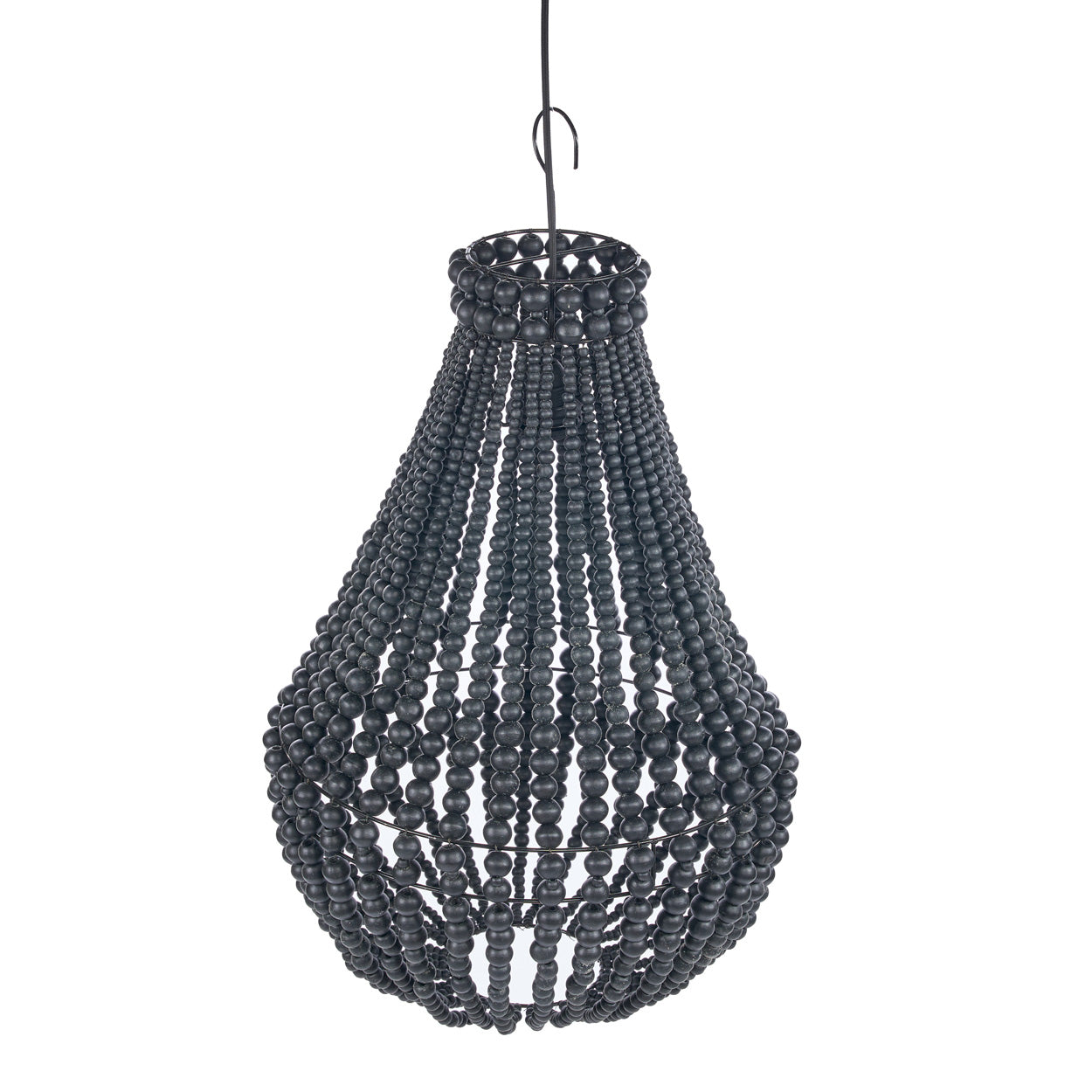 The Teardrop Chandelier - Black - M size on a white background