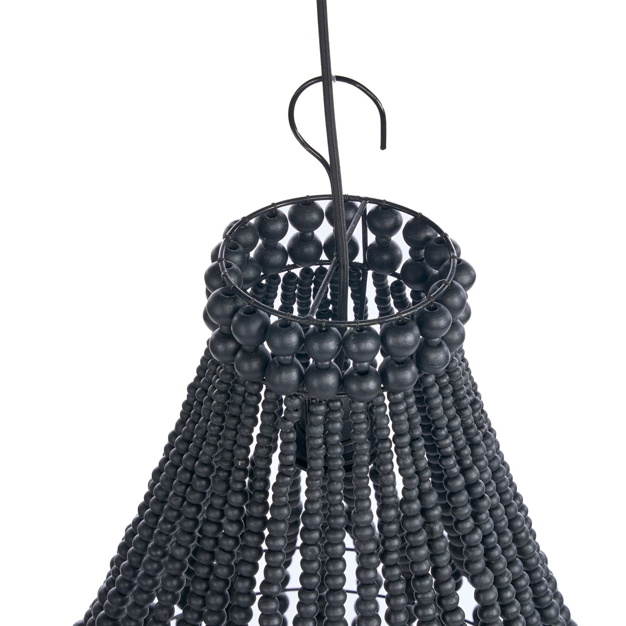 Top of The Teardrop Chandelier - Black - M on a white background