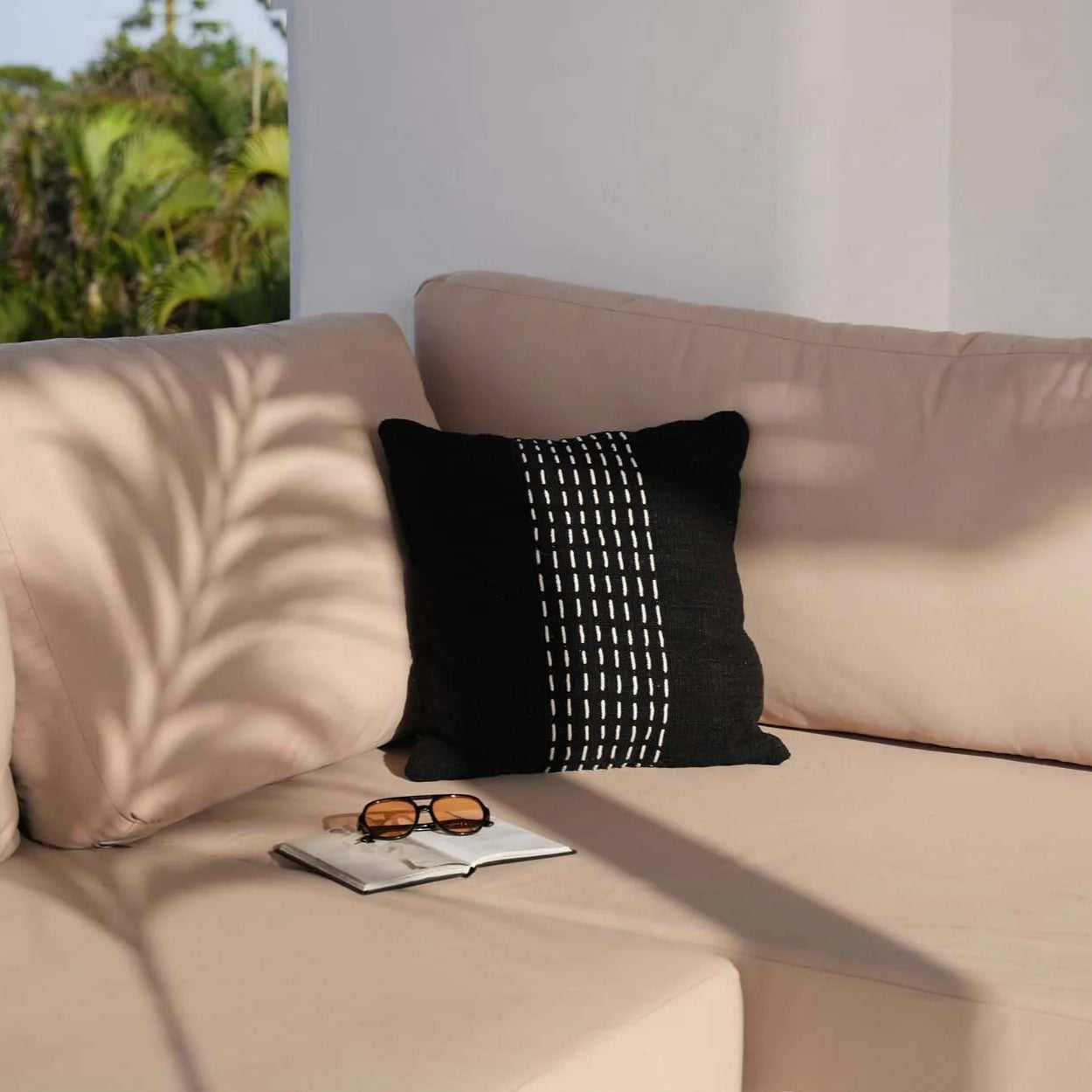 THE DRIZLE Cushion Cover - Black White Interior