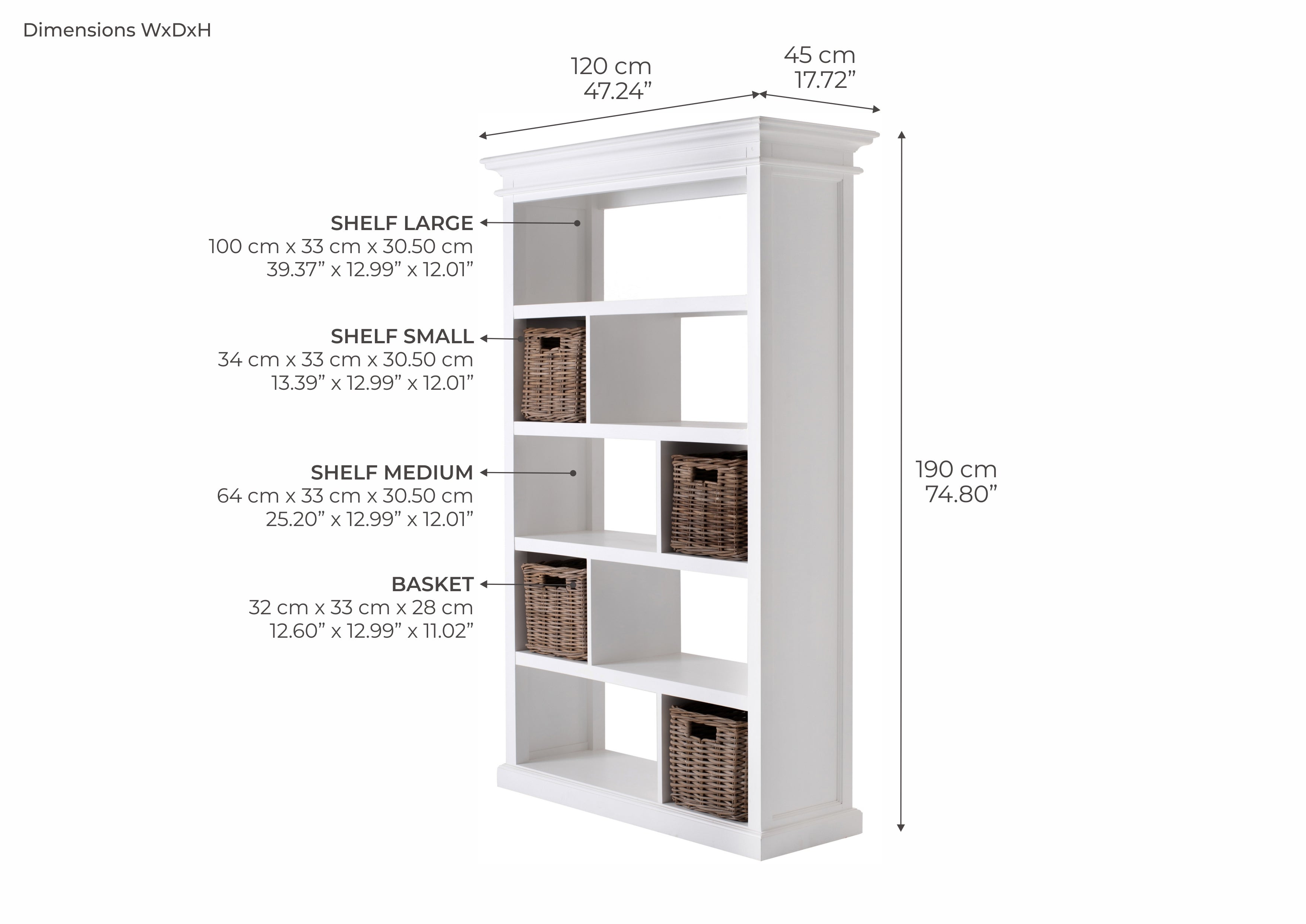 HALIFAX Large Cabinet Dimensions