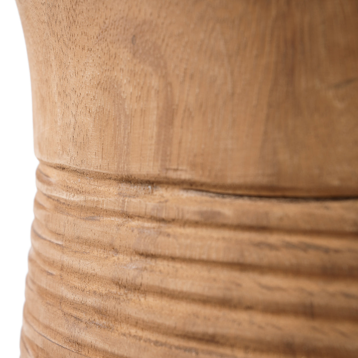 THE EZILI Stool - Natural Suar Wood Close View