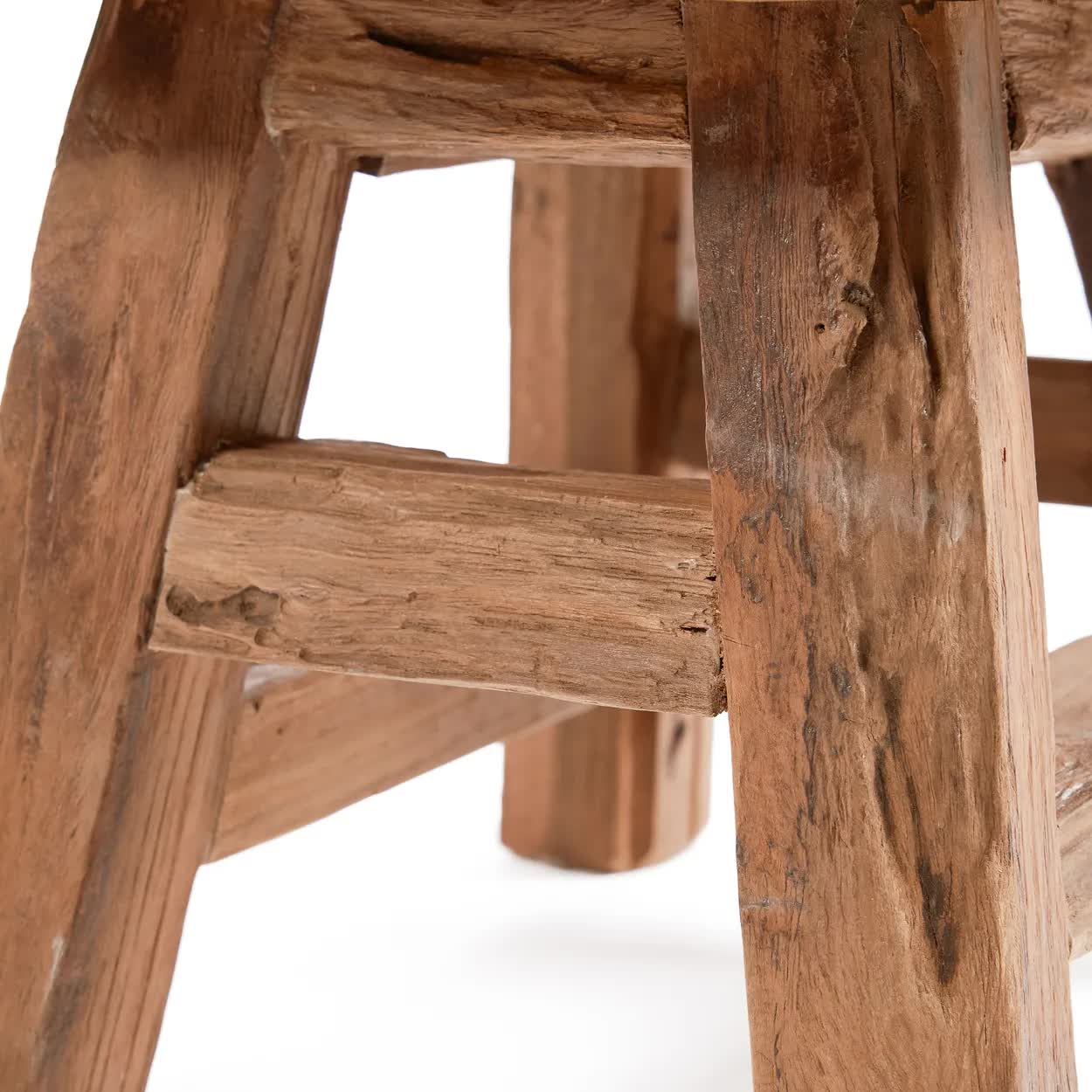 THE YOKE Stool Natural Close View