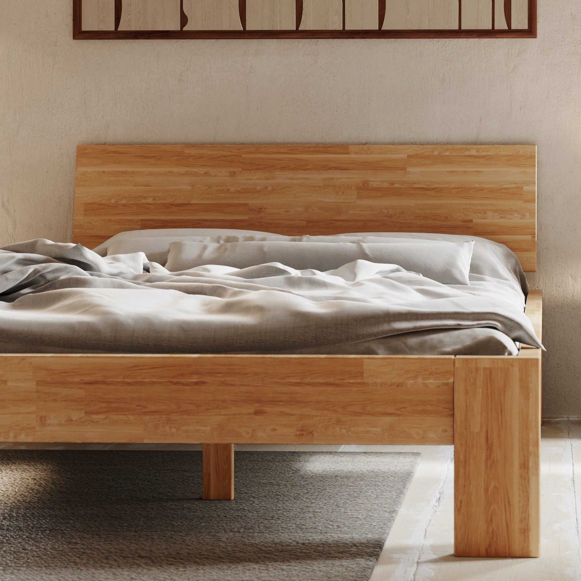 MONTANA Wooden Double Bed Oil Oak Interior