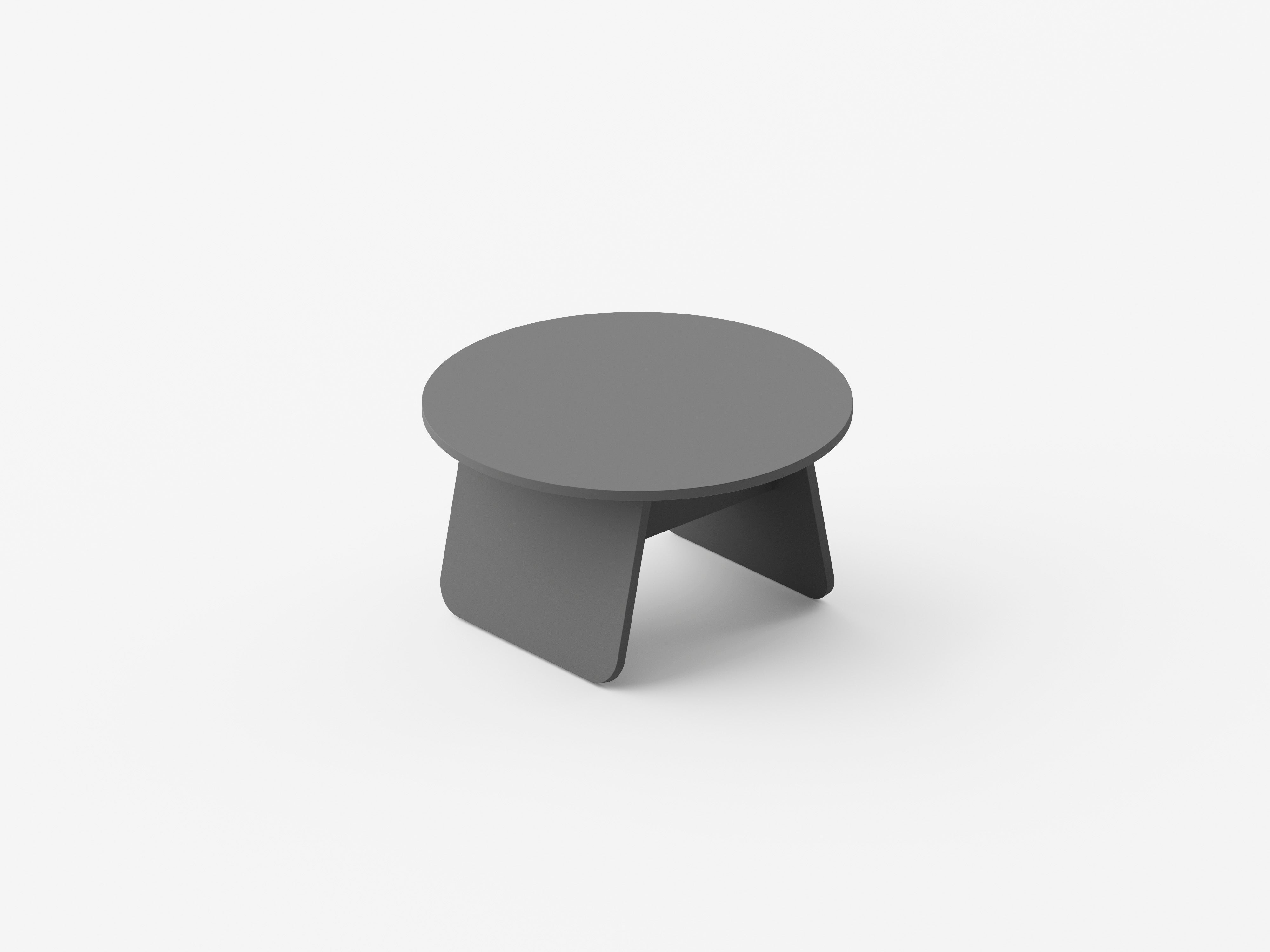 MOMOKO Round Side Table 71 Anthracite Melamine