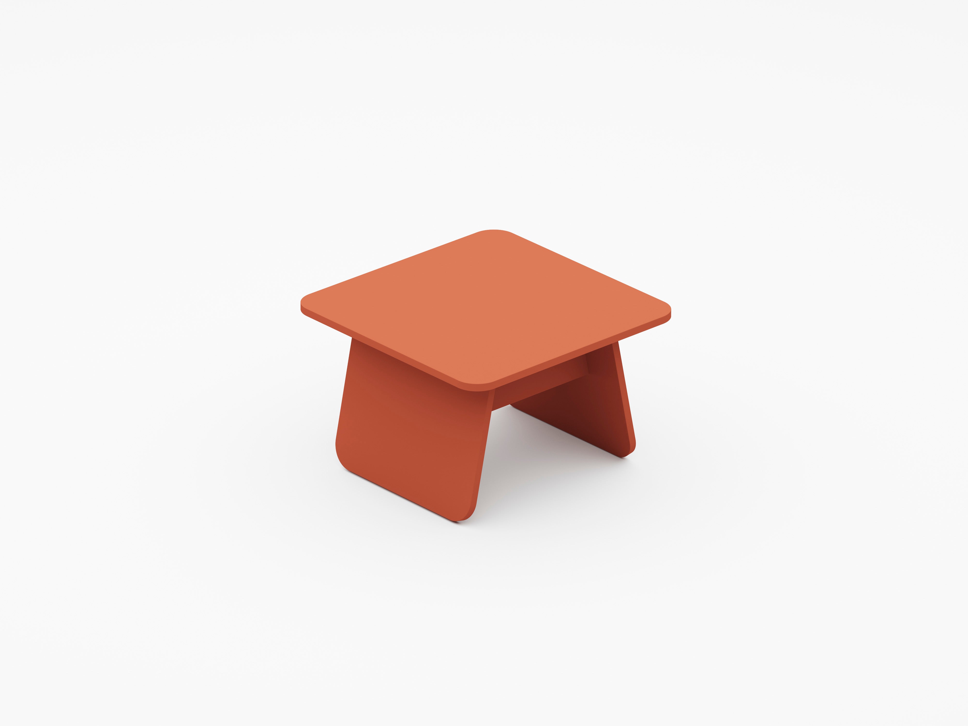 MOMOKO Square Side Table 71 Terracotta Melamine