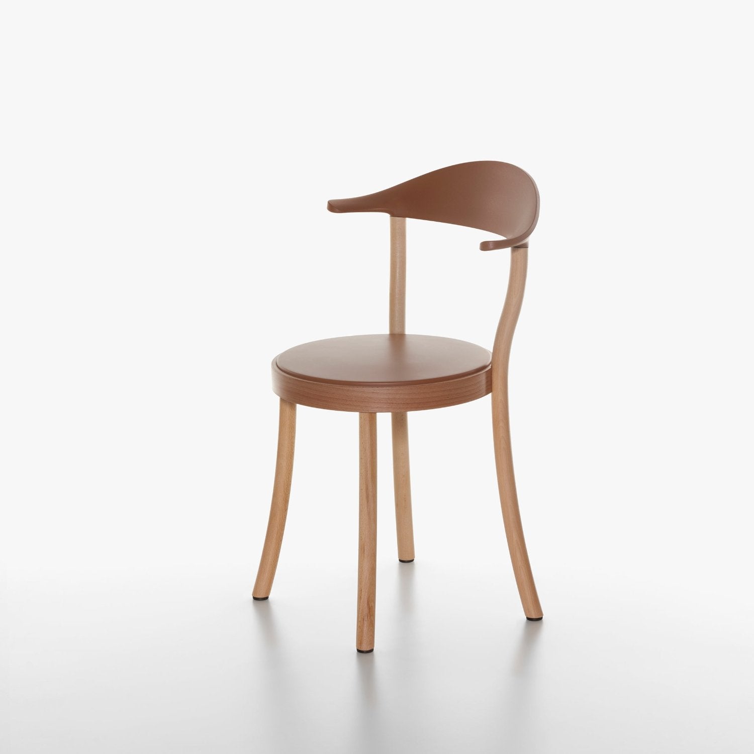 MONZA BISTRO Chair Natural Frame Caramel Backrest