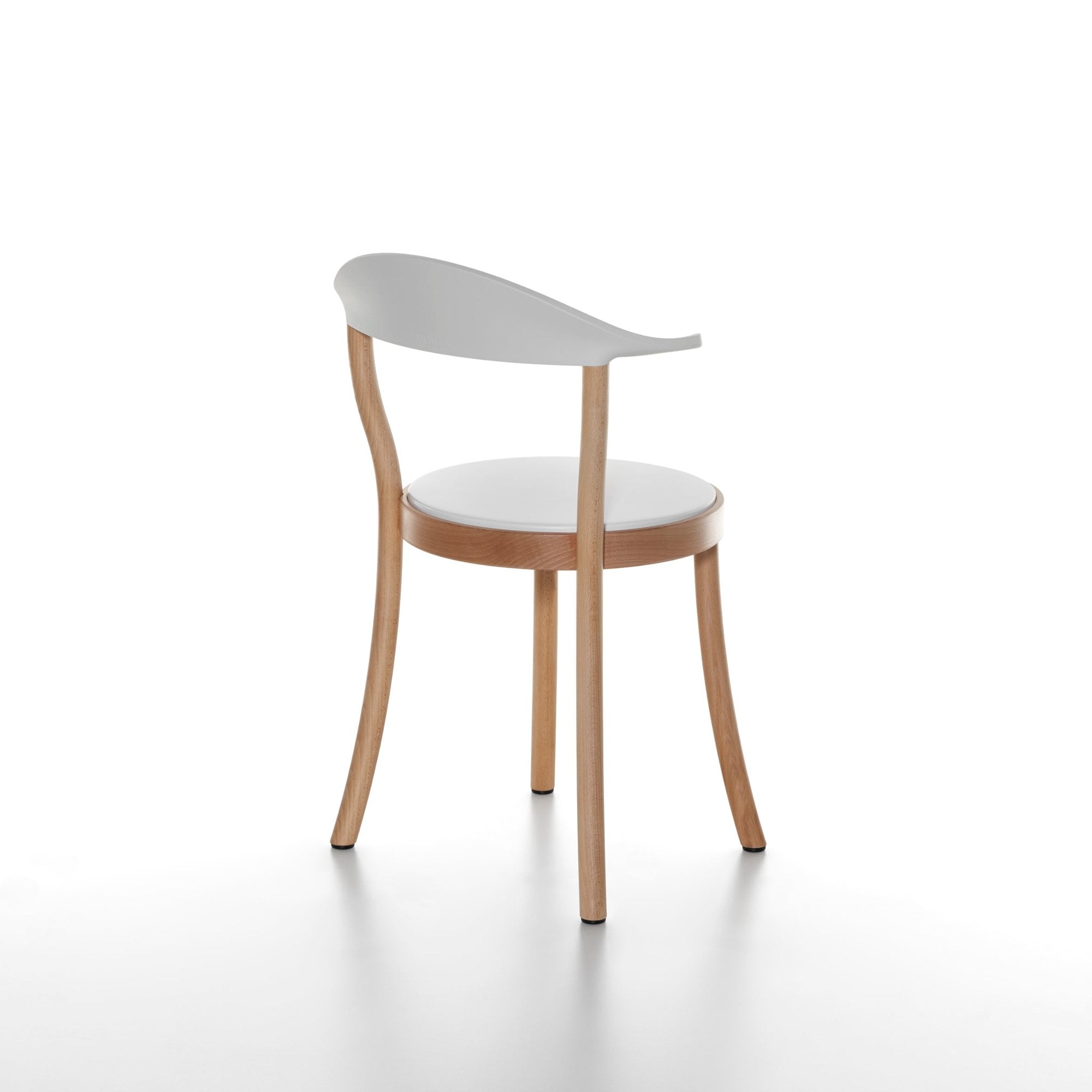 MONZA BISTRO Chair Natural Frame White Backrest