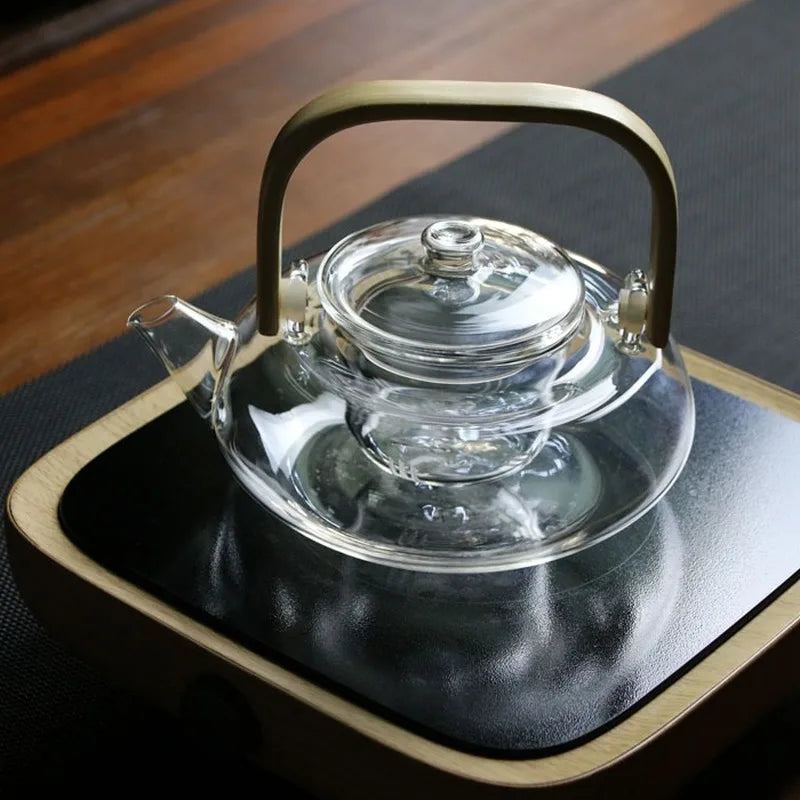 Set di teiere in vetro resistenti al calore in stile giapponese