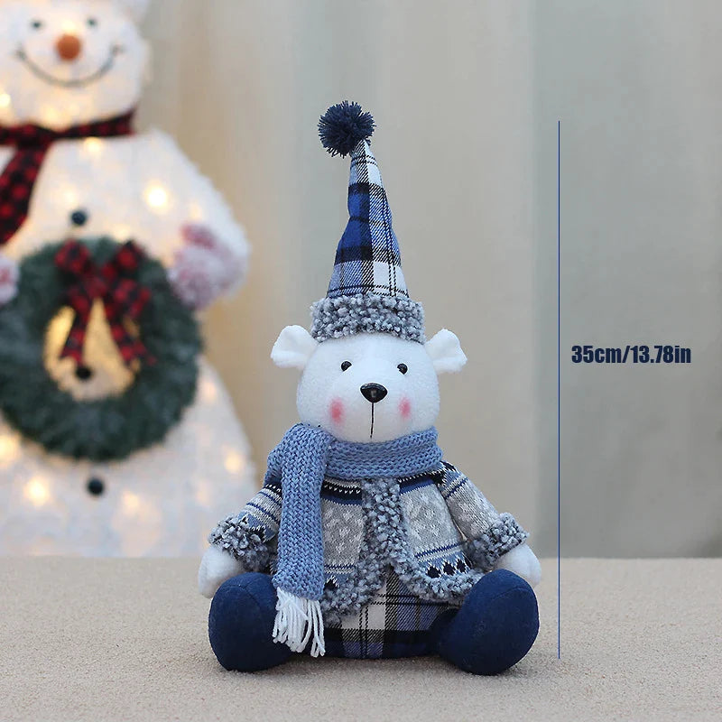 Bambola di Natale con pupazzo di neve per la casa