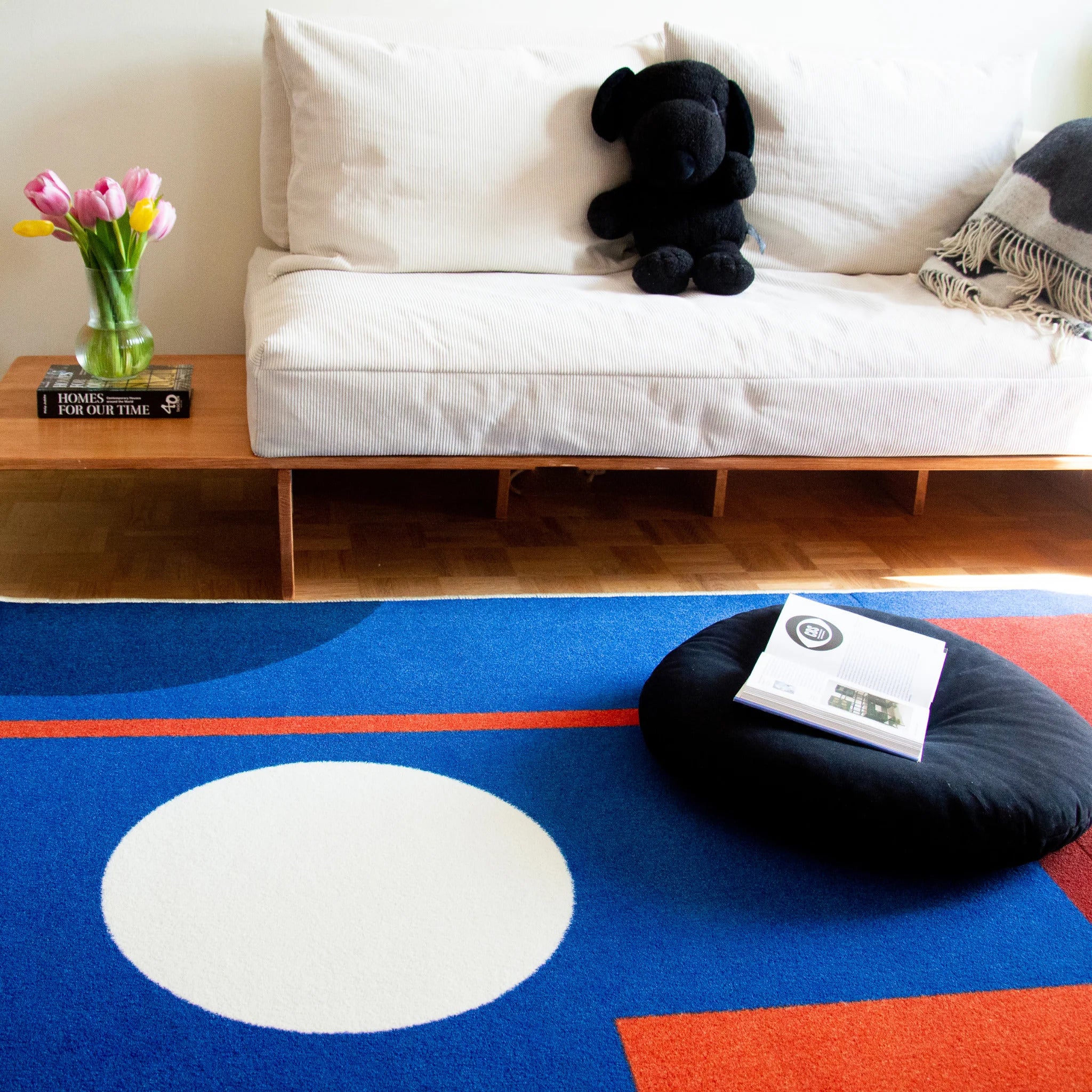 SUNI Homemade Rug Blue Living Room