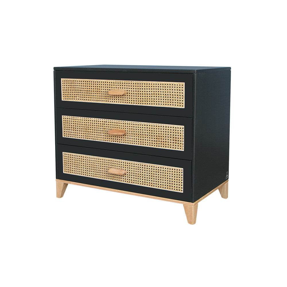 NAMI Rattan Chest of Drawers Black