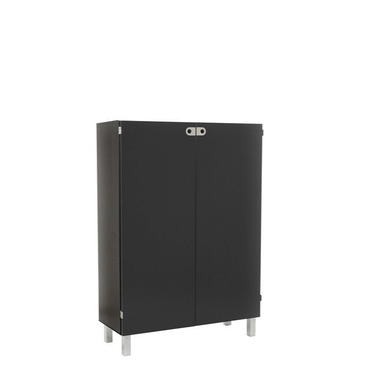 2K-SKAP 351 Cabinet black, wooden doors