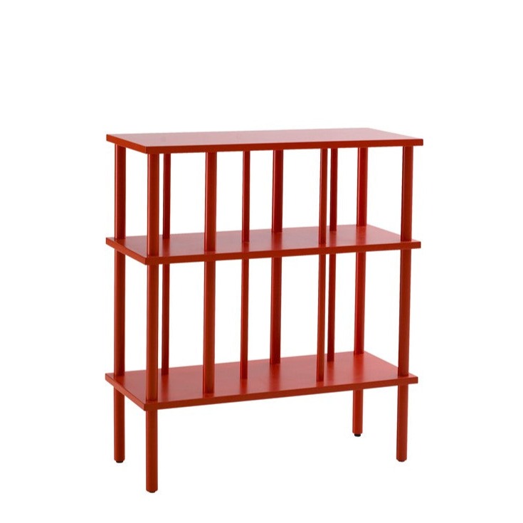 LEVEL Bookshelf ash, red colour small shelf