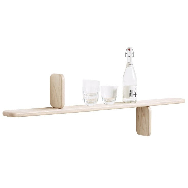PART Shelf natural, with bottle and cups
