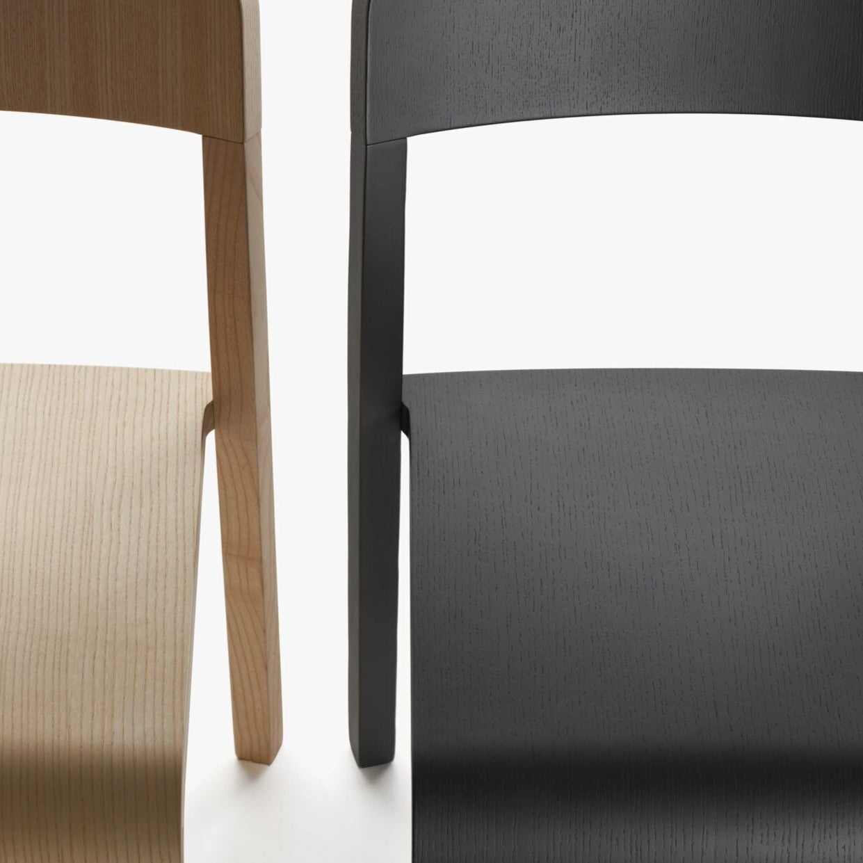 BLOCCO Chair-black and natural ash crop view