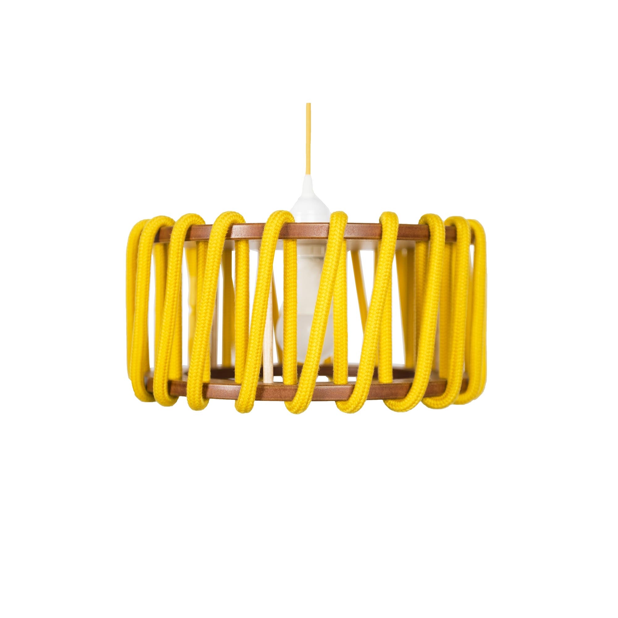 MACARON Pendant Lamp Yellow 30 cm close up view