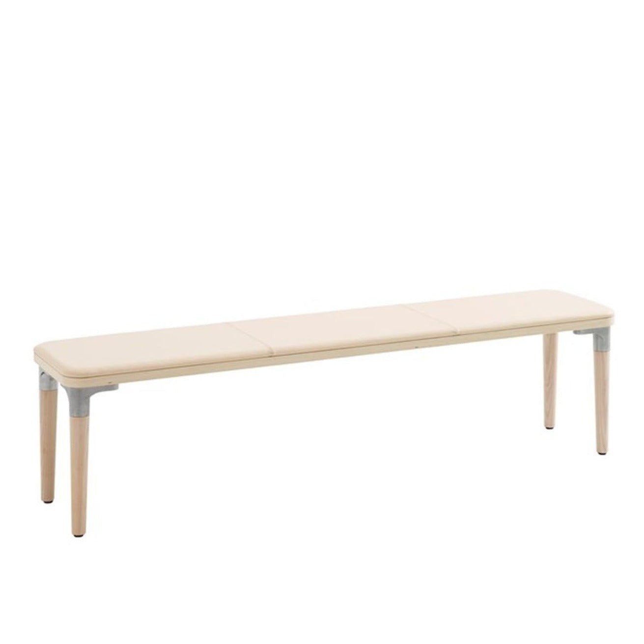 TAILOR Bench natural, beige upholstery 200 cm