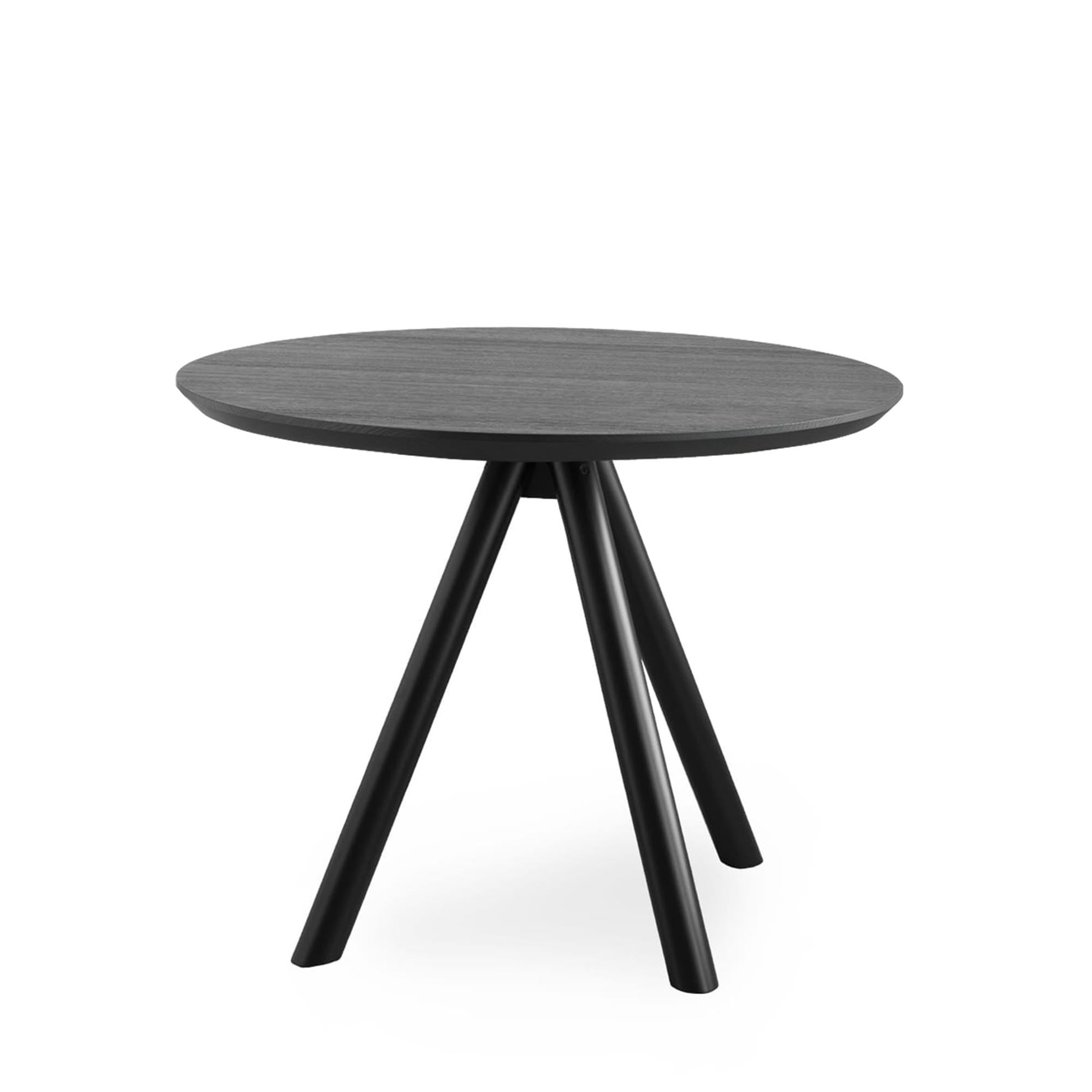 AKY CONTRACT 3 WOOD Table side view beech black white background