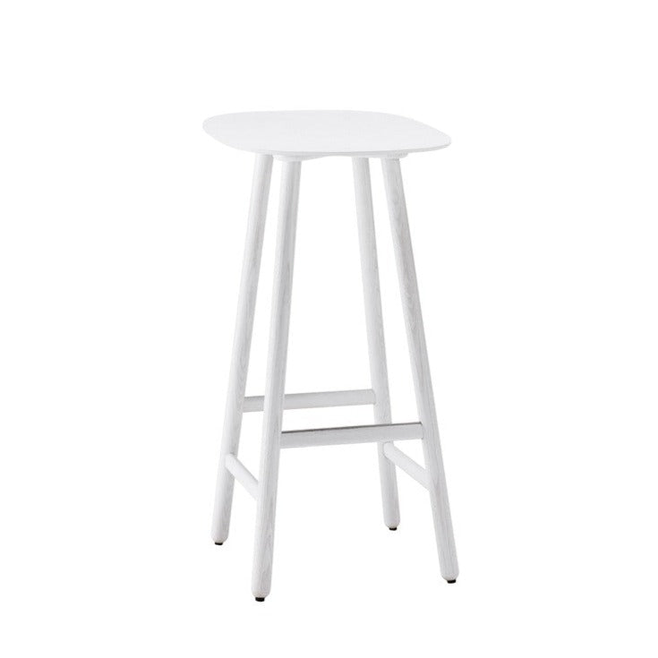 SHELL Stool 70T white front view