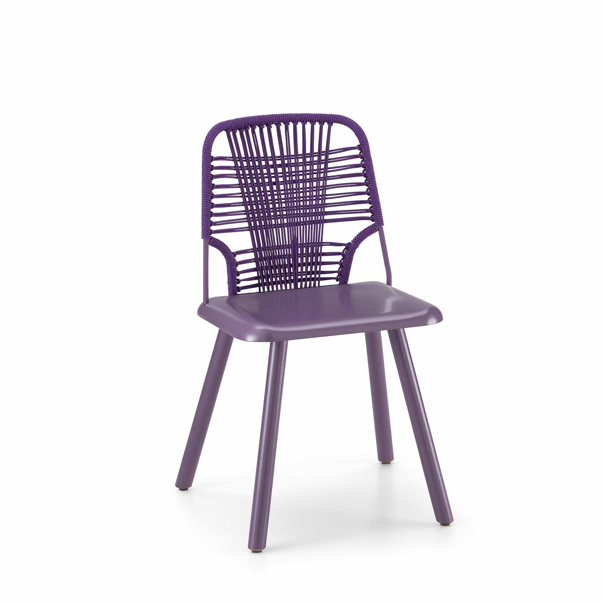 JACKIE Chair ash base, purple backrest and base
