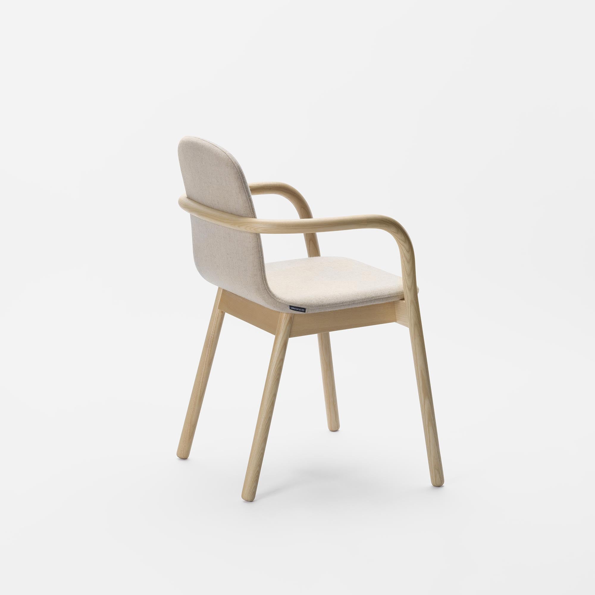 HUG ARMCHAIR Natural Ash-Gabriel Luna 2 half-back side view