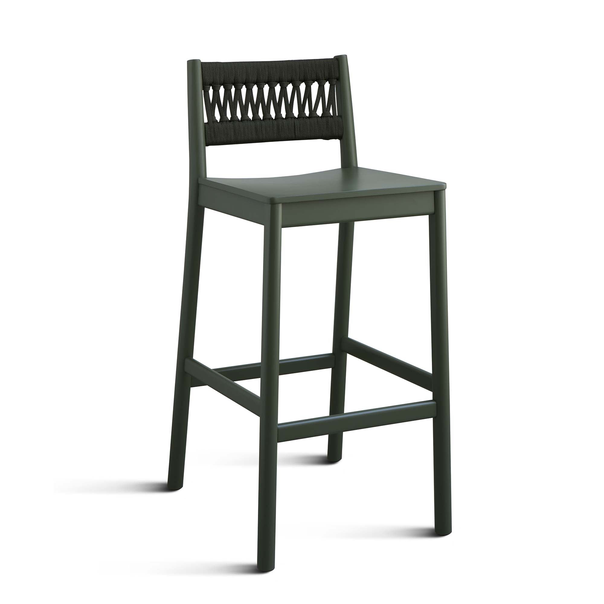 JULIE IN Stool without padded seat green frame
