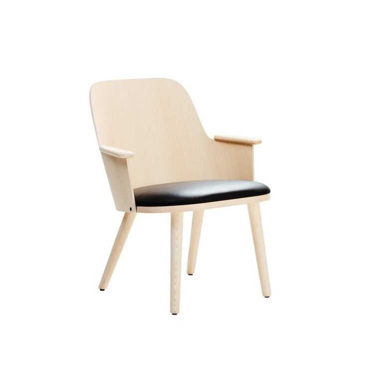 SANDER Chair F20 natural frame, black leather