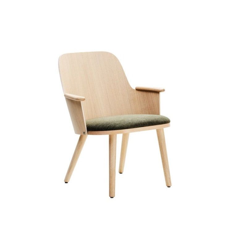 SANDER Chair F20 natural frame, green seat, front view