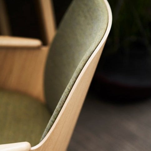 SANDER Chair F20 natural green seat, up view