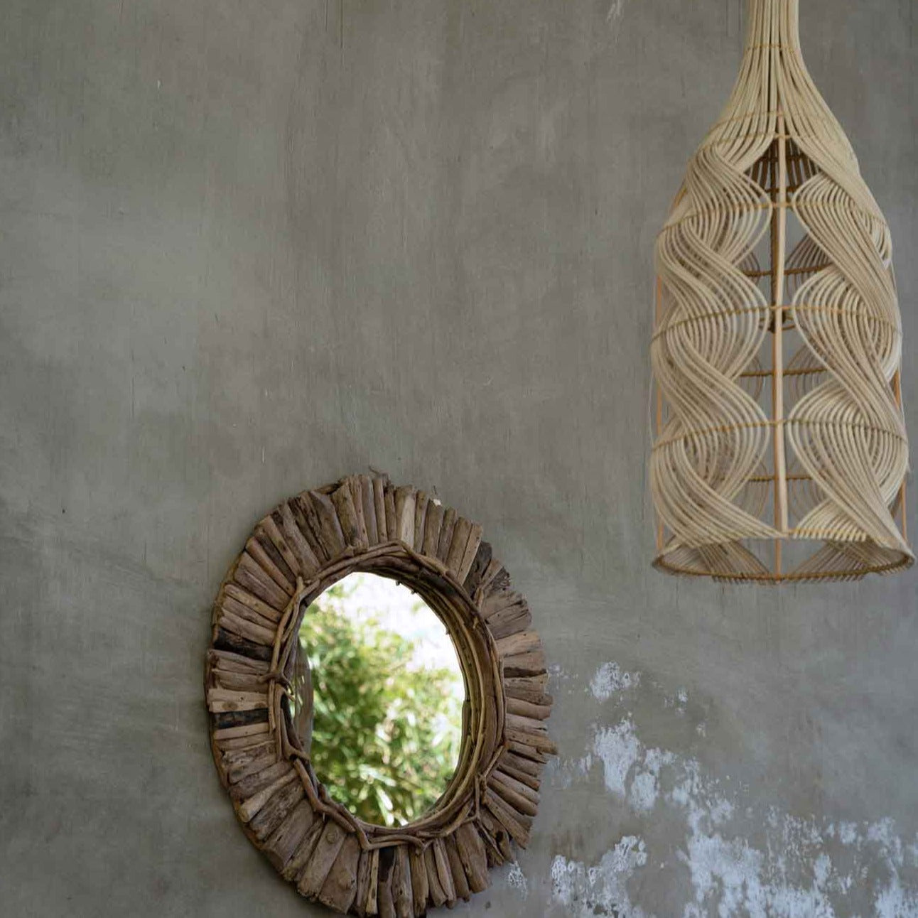 THE GARAFFA Pendant Lamp interior view medium size with mirror, interior view