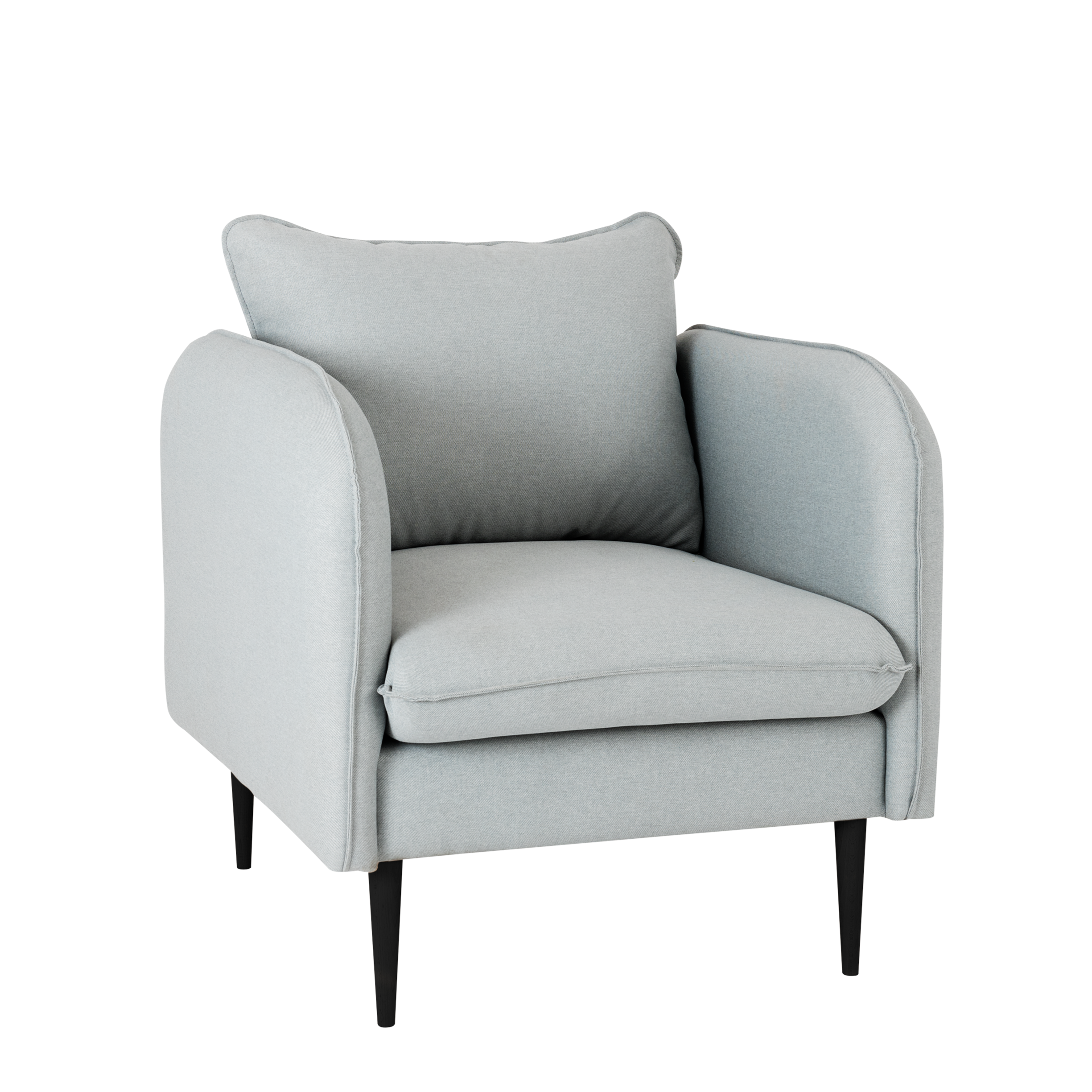 POSH BLACK Armchair upholstery colour platinum grey