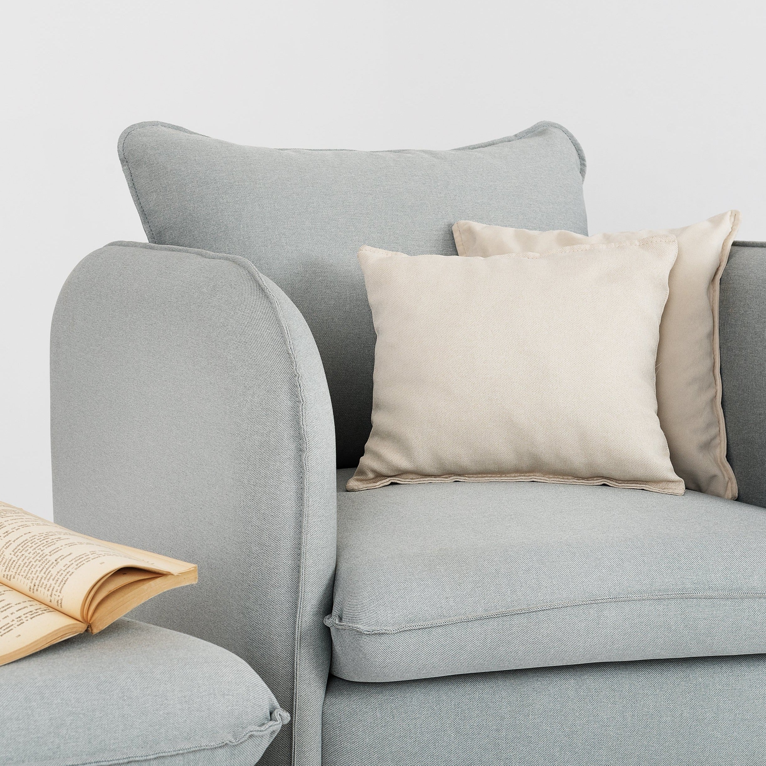POSH BLACK Armchair upholstery colour grey-interior view