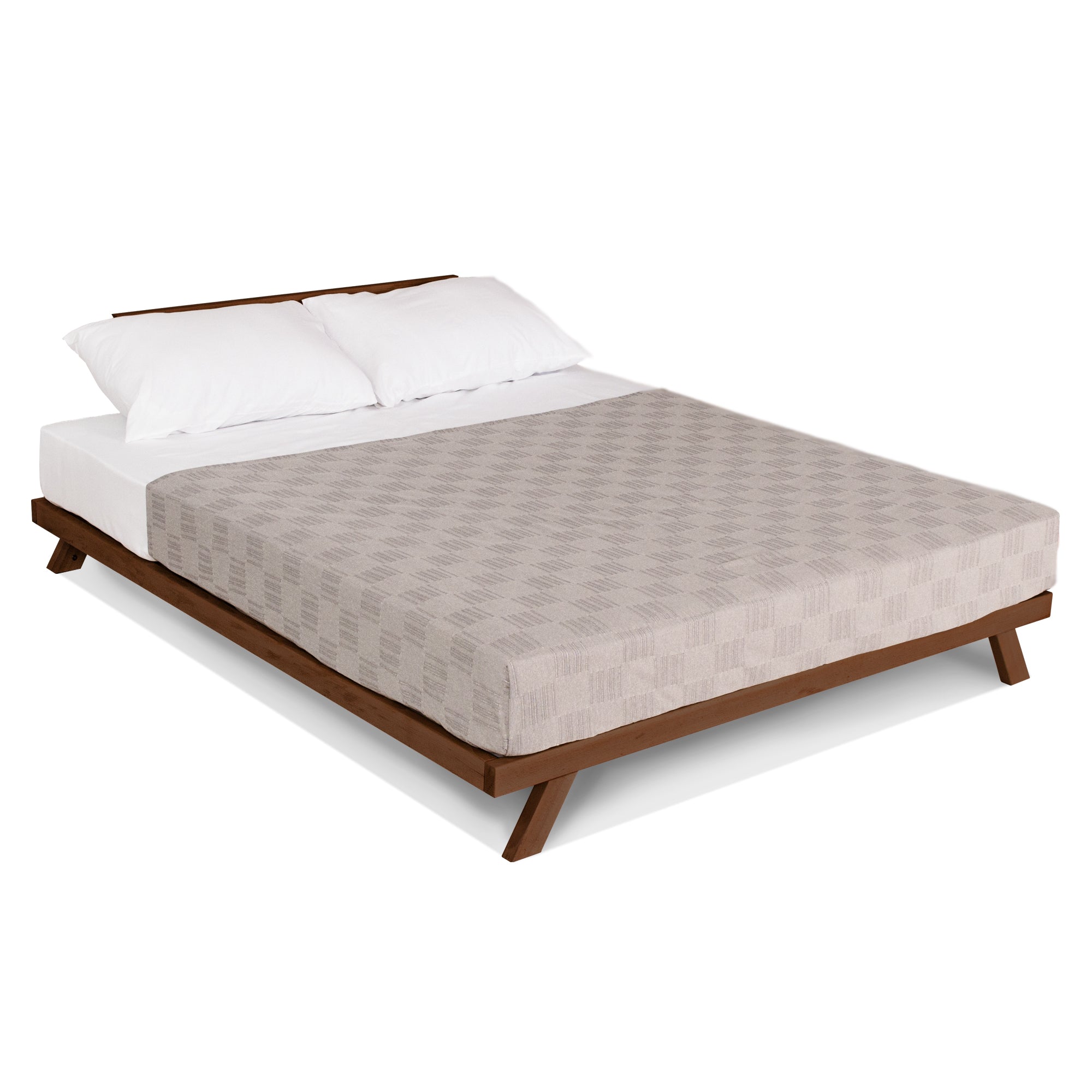 ALLEGRO Double Bed, Beech Wood walnut frame