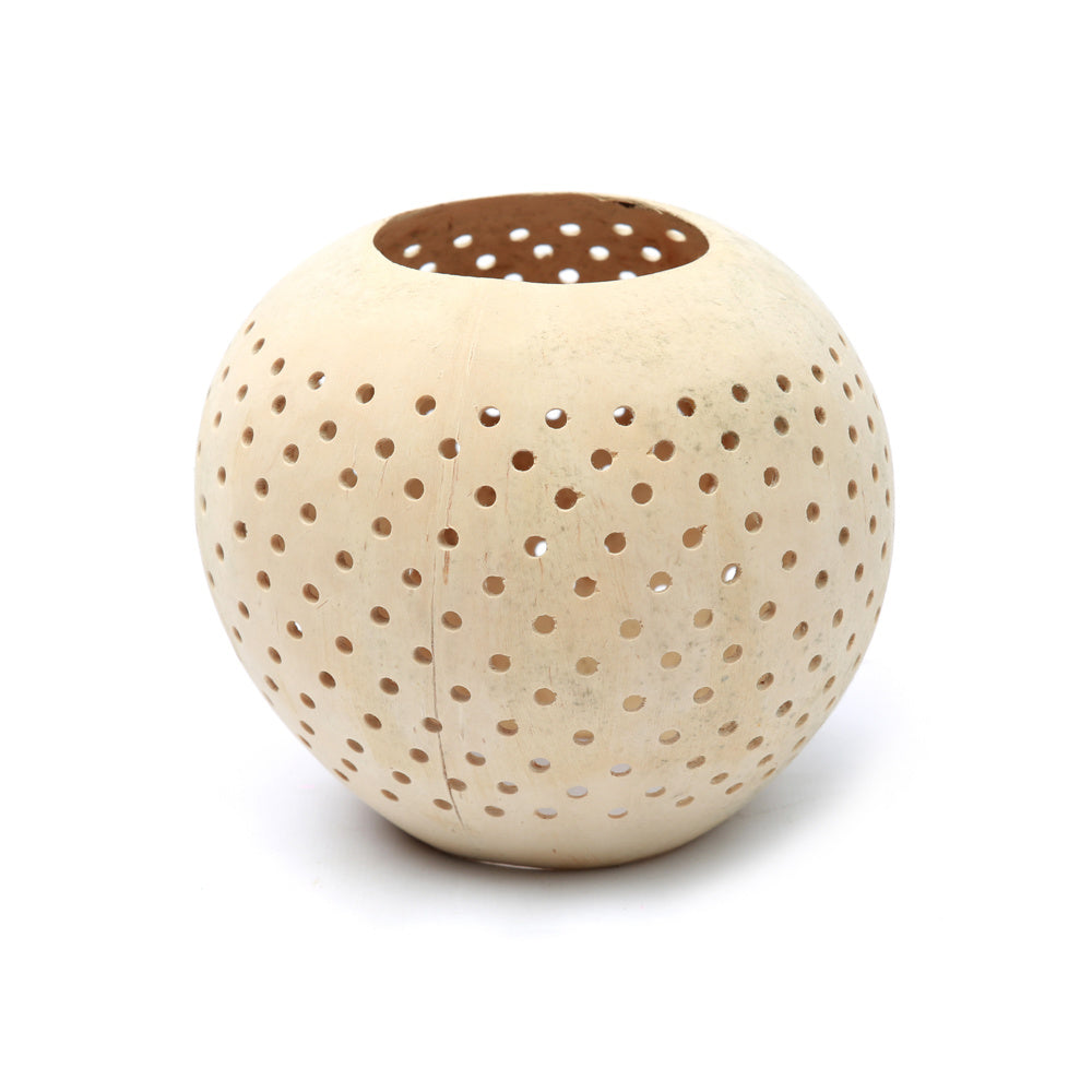 THE COCONUT SPOT Candleholder-Natural front view