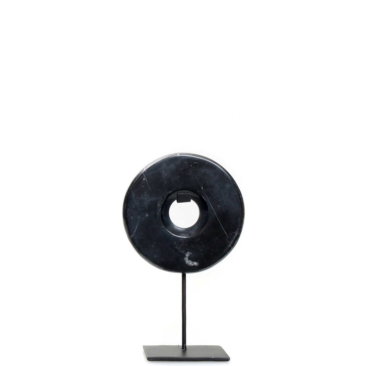THE MARBLE DISC On Stand-Black-Small front view