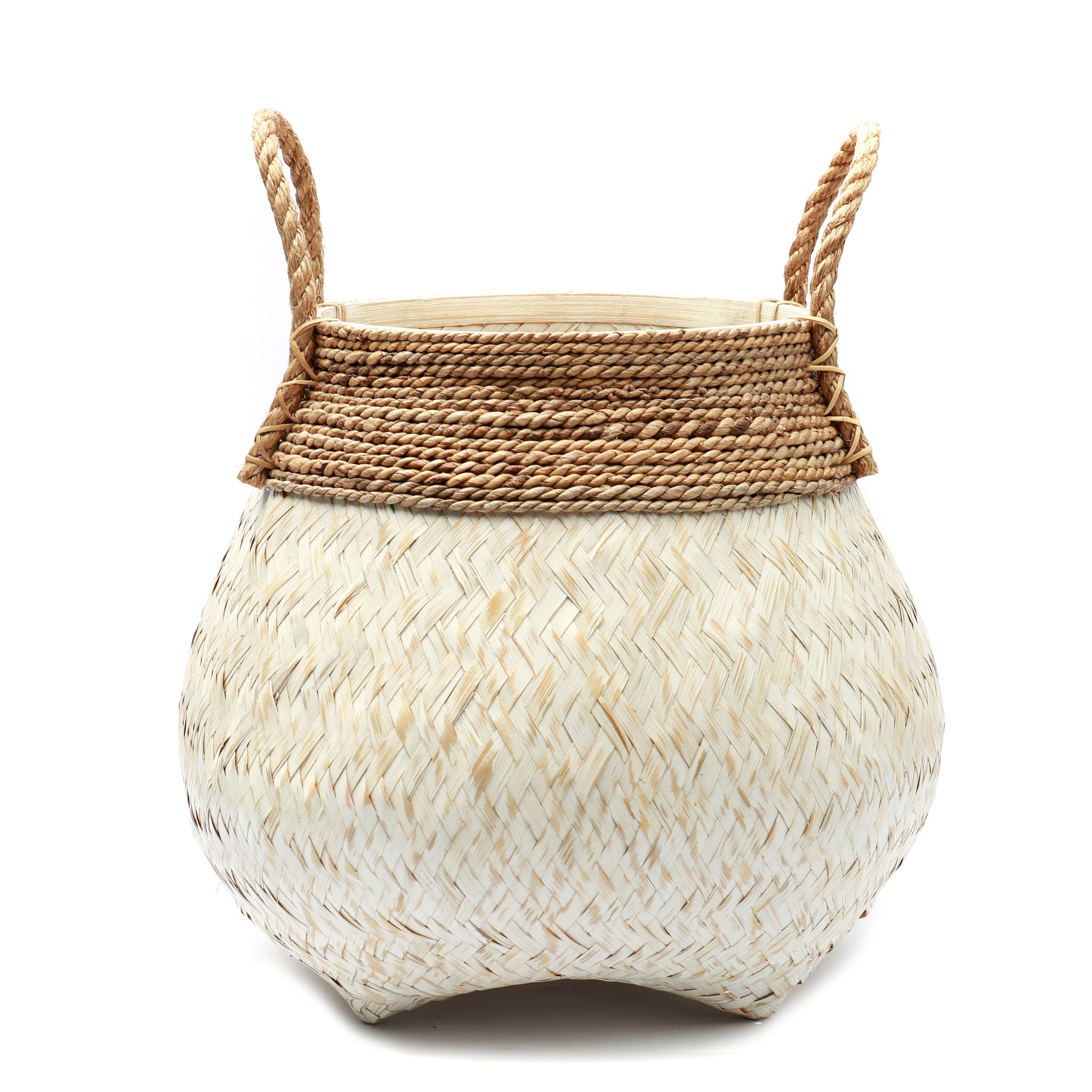 THE BELLY Basket white, front view
