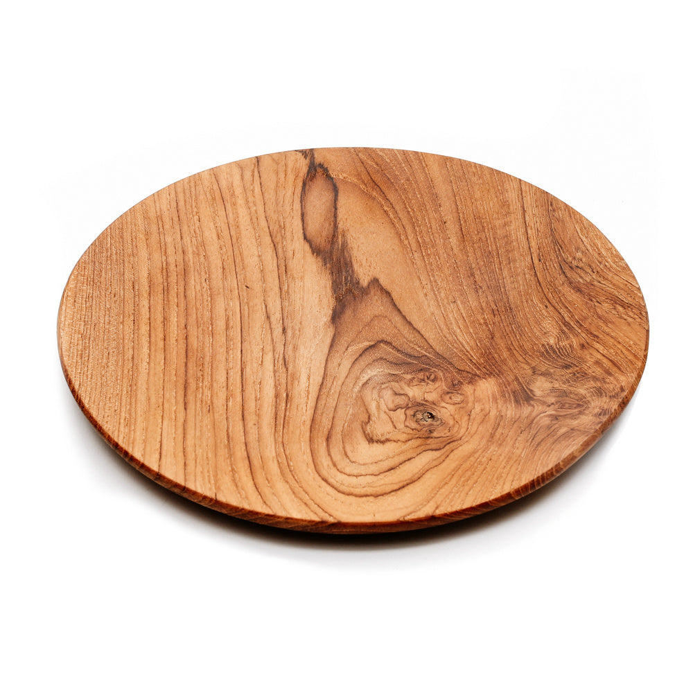 THE TEAK ROOT Round Plate top view