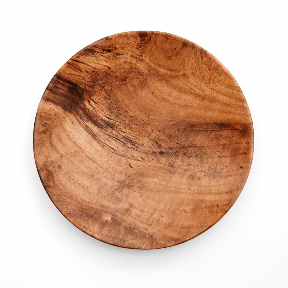 THE TEAK ROOT Round Plate top view large size