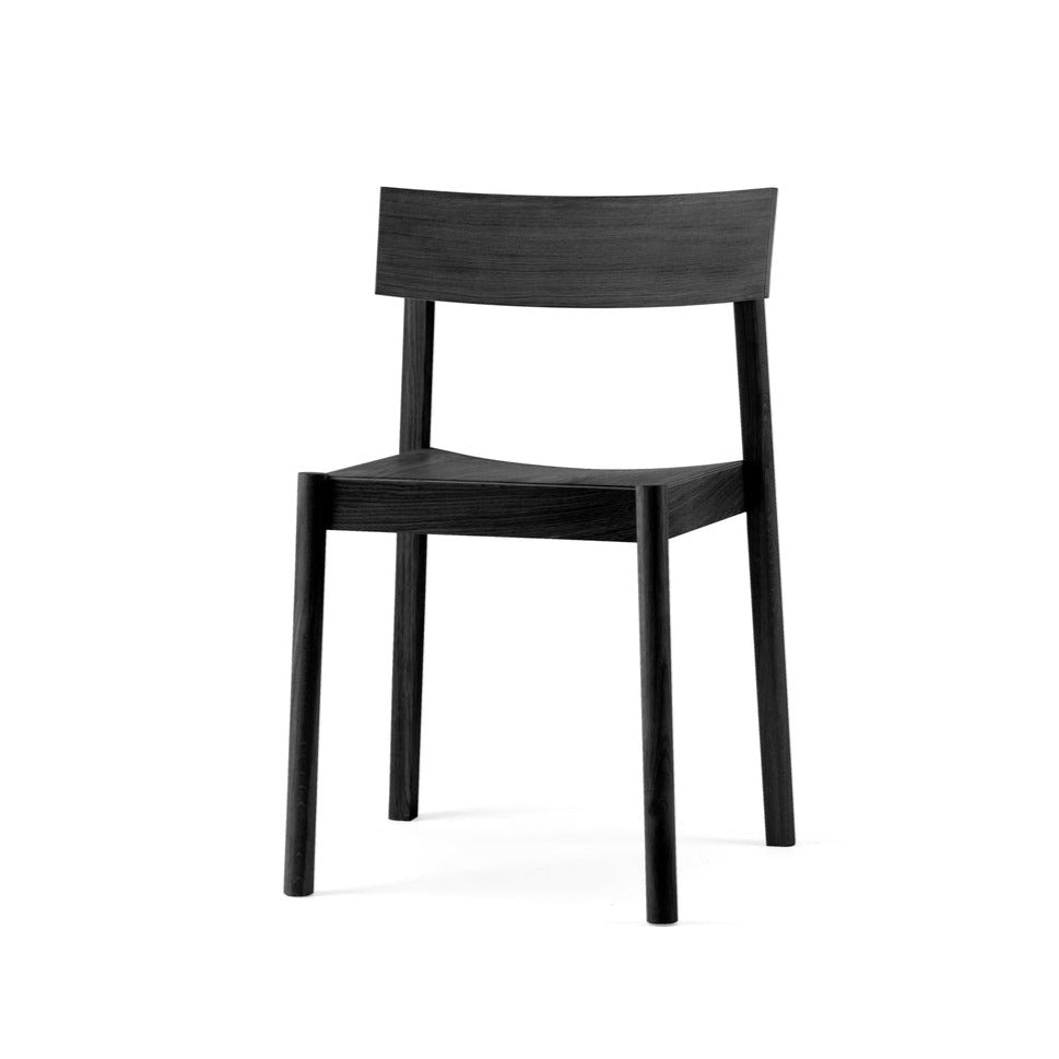 CITIZEN Dining Chair-black oak-square backrest-front view