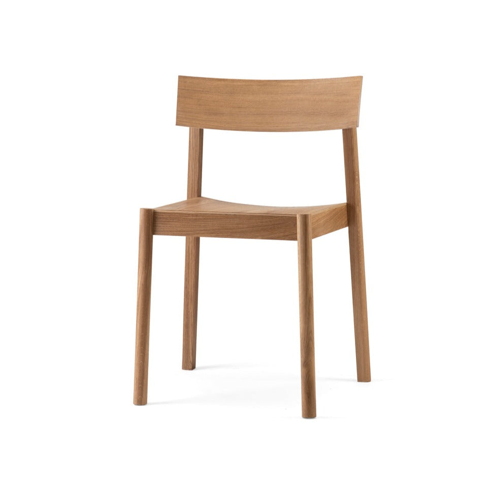CITIZEN Dining Chair-natural oak-square backrest-front view