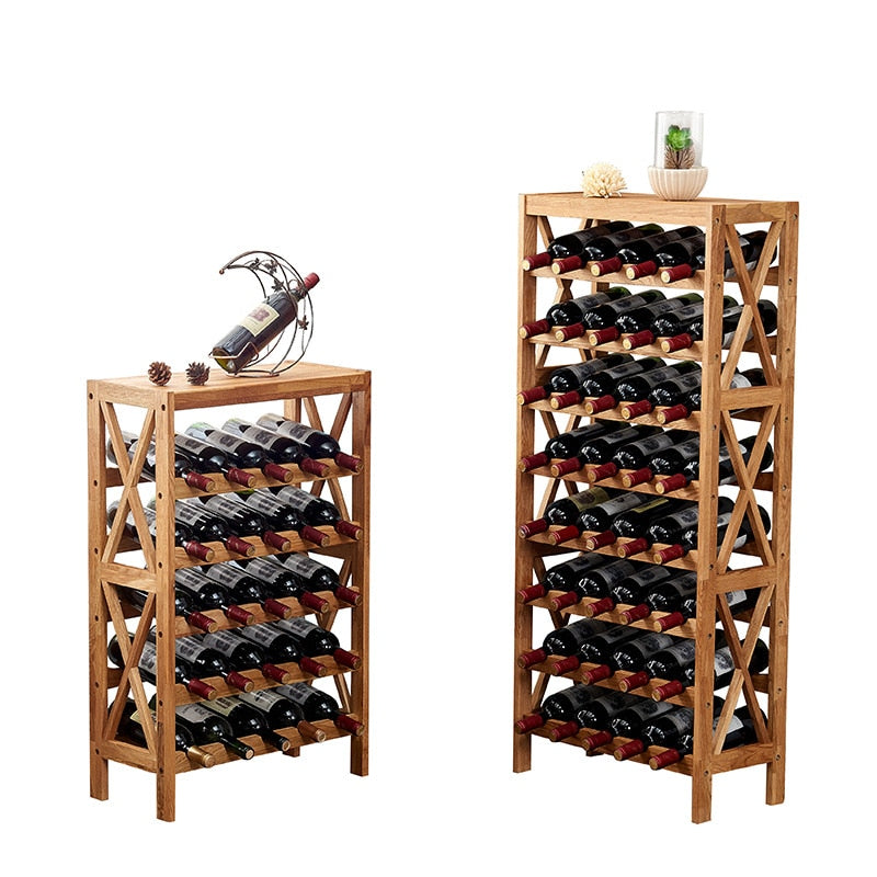 MODERN Wooden Wine Rack Cabinet-small and 8 tier natural oak
