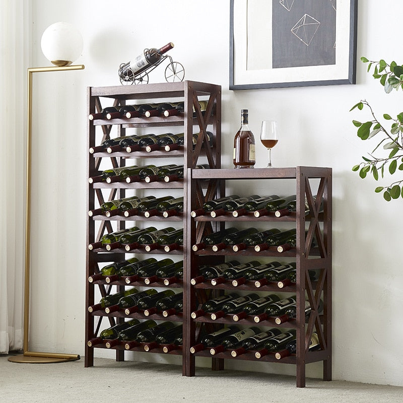 MODERN Wooden Wine Rack Cabinet-small and large-black oak