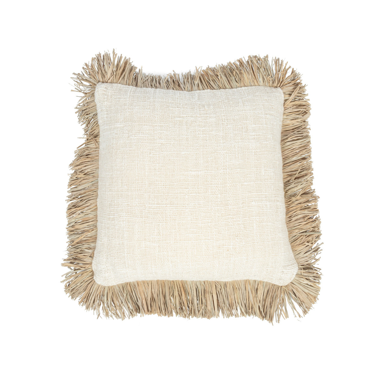 THE SAINT TROPEZ Cushion Cover Natural-White 40x40 cm front view