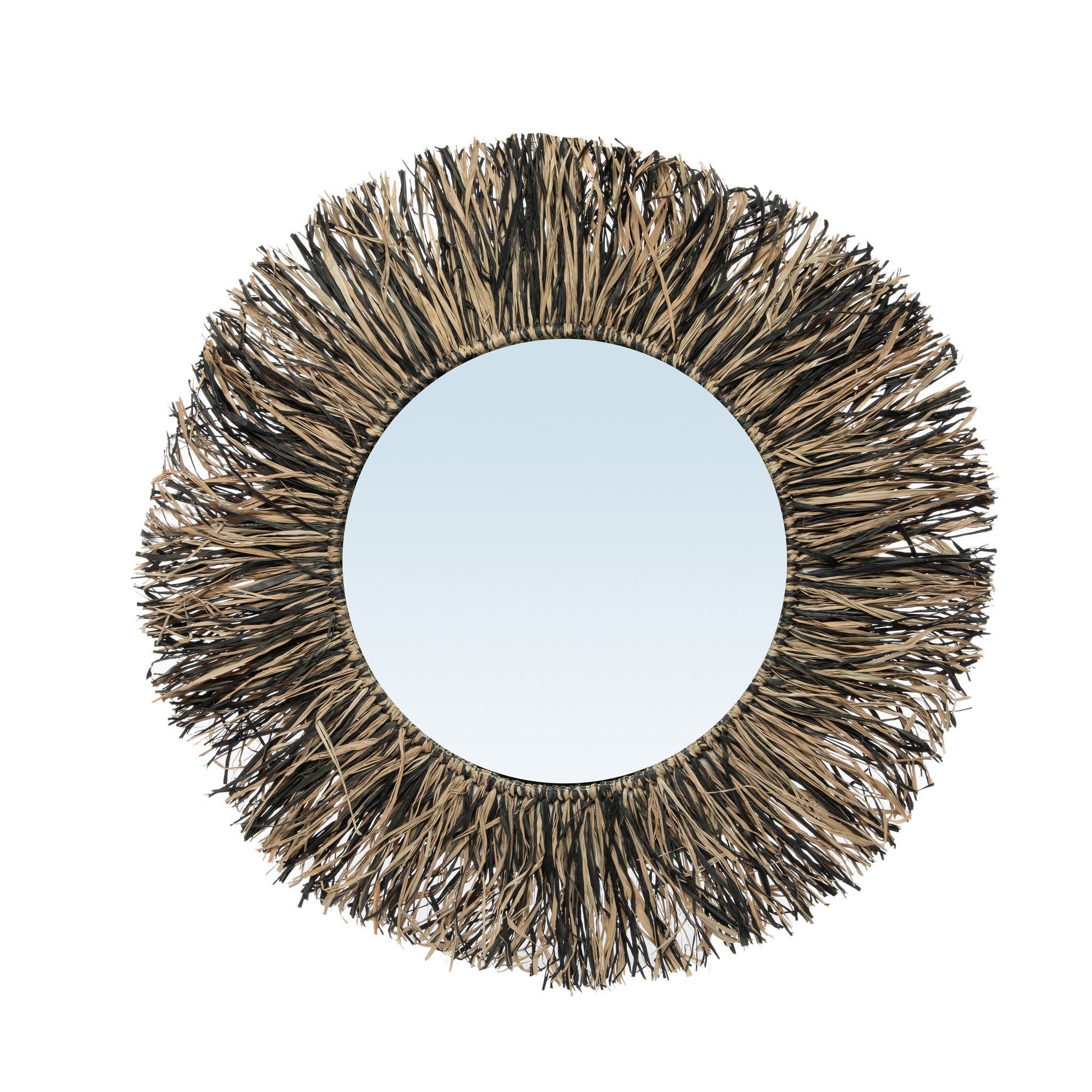 THE RAFFIA FRINGE Mirror medium size