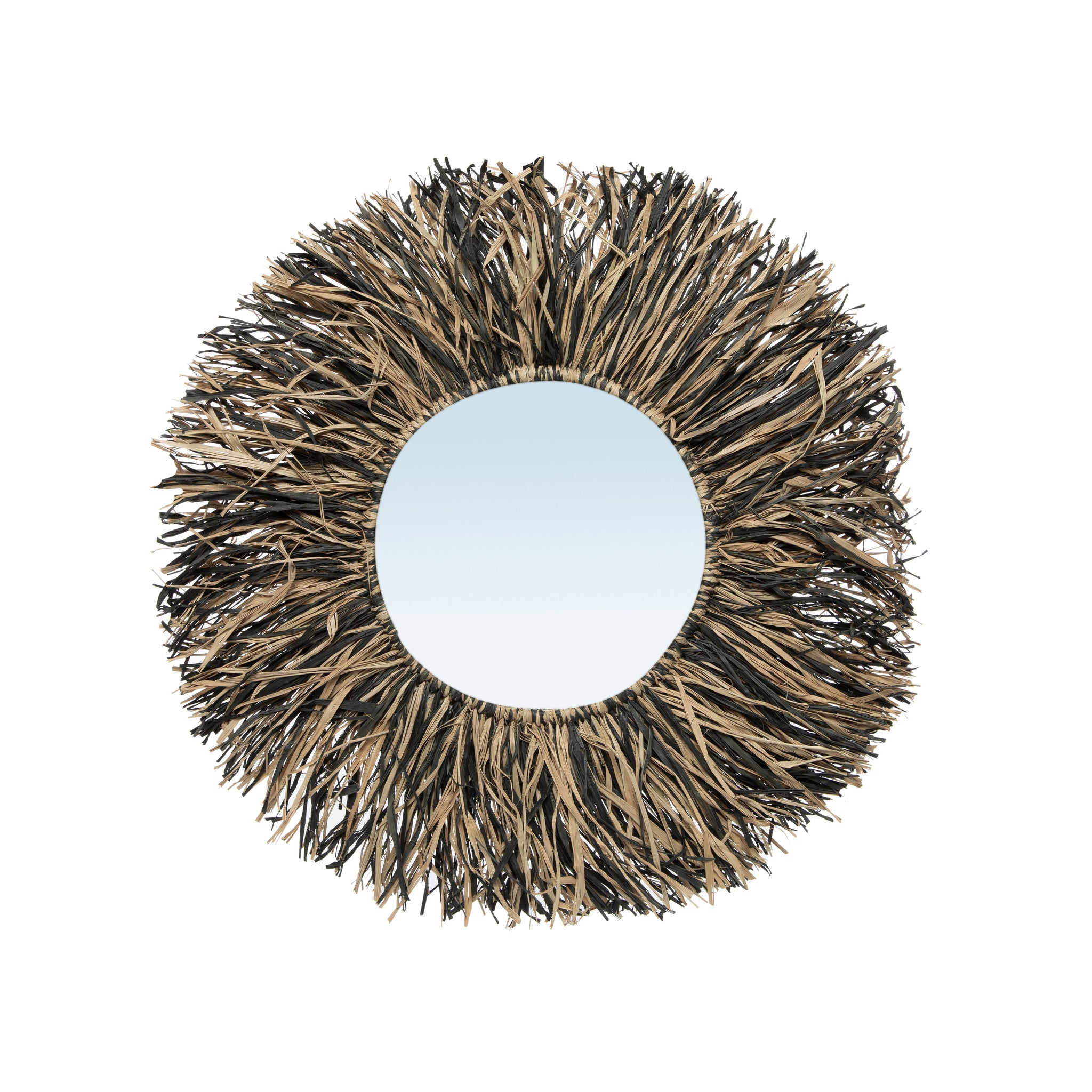 THE RAFFIA FRINGE Mirror small size,  front view